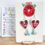 Novelty Face Painted Heart Picasso Earrings With Stand, thumbnail 1 of 7