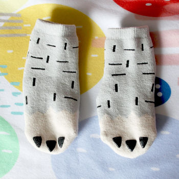 Bear Claw Baby Socks By Nicola Rowlands | notonthehighstreet.com