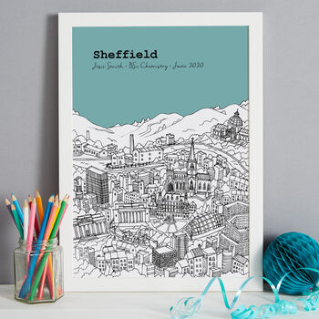 Personalised Sheffield Graduation Gift Print, 3 of 9