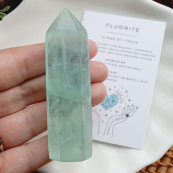 Green Fluorite Tower With Optional Mini Crystal, 3 of 8
