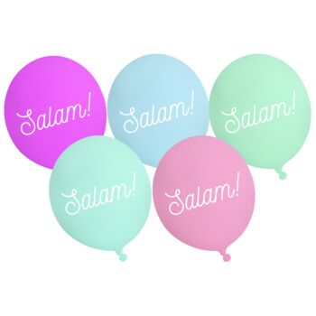 Salam Party Balloons 10pk Pastel And Iridescent, 2 of 3