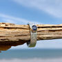 Sapphire September Birthstone Ring In Textured Sterling Silver And 9ct Gold, thumbnail 7 of 11
