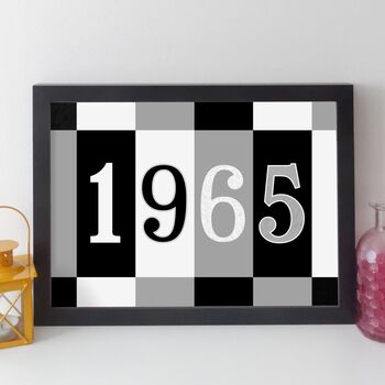 60th Birthday Print Or Card Personalised Gift 1965, 6 of 12