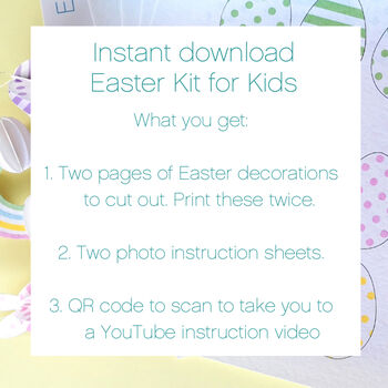 Digital Download Easter Craft Kit For Kids, 9 of 11
