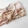 Gingham Topknot Bow Headband, thumbnail 2 of 3