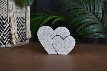 Handmade Concrete Heart In A Heart Ornament, 2 of 2