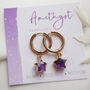 Amethyst February Birthstone Earrings, thumbnail 3 of 10