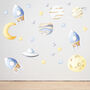 Space Rockets Planets And Stars Wall Sticker Set, thumbnail 4 of 5