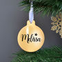 Personalised Silver Or Gold Metal Christmas Bauble Set, thumbnail 4 of 4