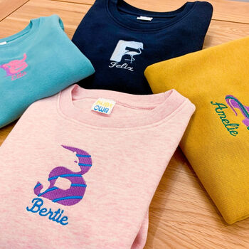Personalised Organic Kids Alphabet Sweatshirt, 3 of 9