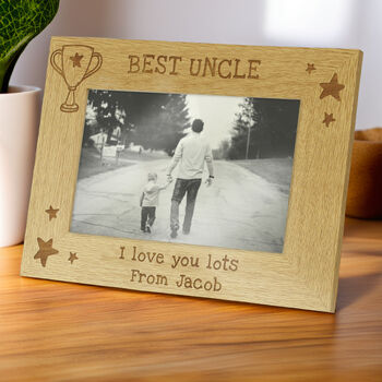 Personalised Simply The Best 6x4 Landscape Wooden Photo, 4 of 5