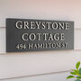 Personalised House Sign With Wood Effect Lettering, thumbnail 1 of 9