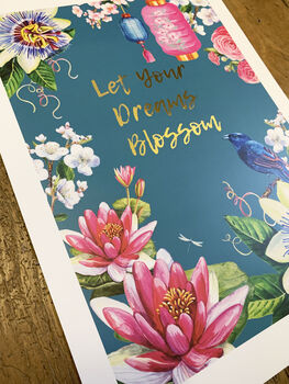 Let Your Dreams Blossom A3 Print, 4 of 4