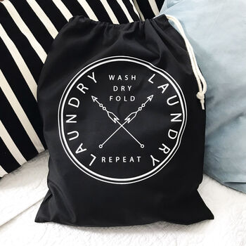 Home And Travel Laundry Bag, Wash Dry Fold Repeat, 2 of 8