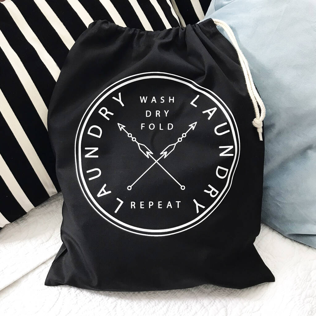 Home And Travel Laundry Bag, Wash Dry Fold Repeat, 1 of 6