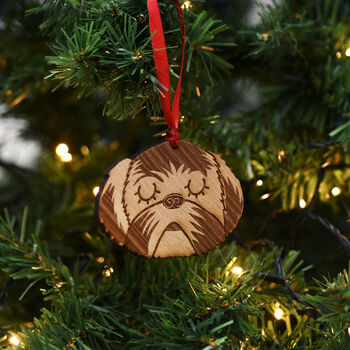 Shih Tzu Dog Wooden Hanging Dog Decoration, 3 of 7