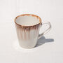 White V Shaped Handmade Porcelain Mug, thumbnail 1 of 9