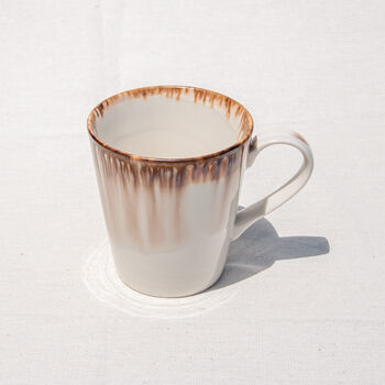 White V Shaped Handmade Porcelain Mug, 2 of 9