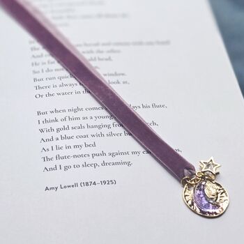 My Moon And Stars Charm Bookmark With Customised Ribbon Colour, 3 of 8