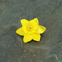 Yellow Daffodil March Birth Flower Brooch, thumbnail 1 of 4