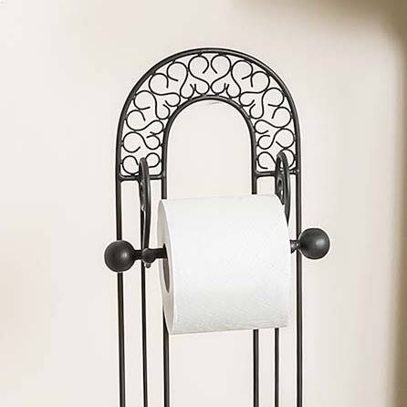 Black Love Hearts Standing Toilet Roll Holder By Dibor ...