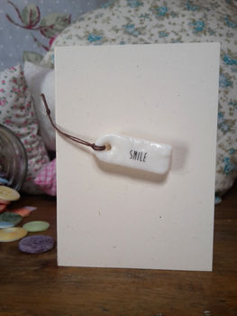 'Smile' Porcelain Tag Card, 3 of 4