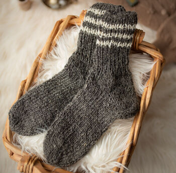 Lucky Dip Handmade Warm Wool Socks, 3 of 5