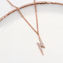 Personalised Rose Gold Plated Lightning Necklace, thumbnail 1 of 4
