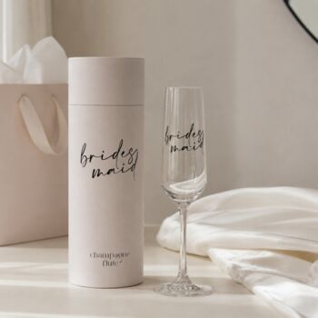 Bridesmaid Champagne Flute With Gift Box, 5 of 5