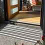 Black And White Stripped Outdoor Rug, thumbnail 1 of 7