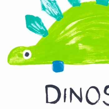 Personalised Kids Room Dinosaur Children's Print, 5 of 7