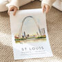 Missouri St. Louis Travel Destination Poster, thumbnail 3 of 7