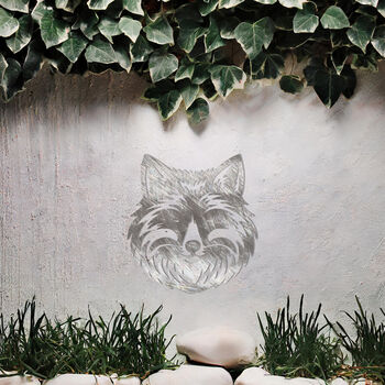 Metal Fox Head Wall Art Outdoor Garden Decor Gift Idea, 7 of 10