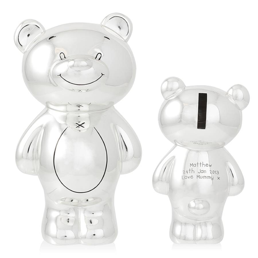 Personalised Teddy Bear Money Box By Sassy Bloom As seen on TV