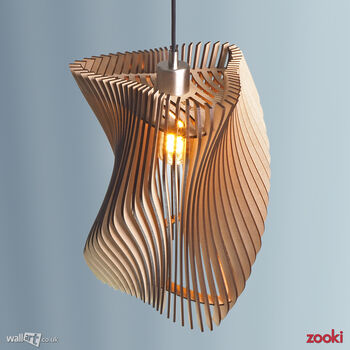 Zooki 26 'Helios' Wooden Pendant Light, 6 of 10