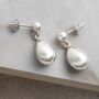 Sterling Silver Rain Drop Studs, thumbnail 3 of 6