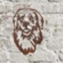 Metal Dog In Ring Garden Sculpture Wall Art, thumbnail 6 of 10