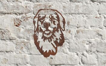 Metal Dog In Ring Garden Sculpture Wall Art, 6 of 10