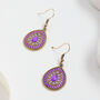 Purple Antique Teardrop Earrings, thumbnail 1 of 3