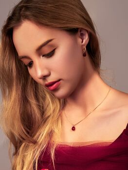 Red Agate Pomegranate Seed Necklace, 3 of 8