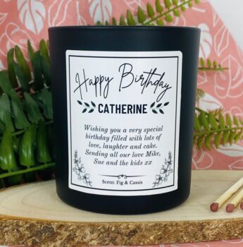 Happy Birthday Personalised Message Candle, 2 of 11