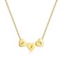 Personalise Multi Hearts Silver Gold Rose Gold Necklace Initials Engraved, thumbnail 1 of 11