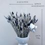 Grey And Navy Dried Flower Arrangement With Vase, thumbnail 3 of 5