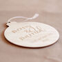 Personalised Wooden Merry And Married Christmas Bauble, thumbnail 2 of 4