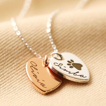 Personalised Heart And Disc Charm 'Family' Necklace, 4 of 9