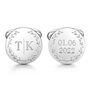 Special Initials And Date Cufflinks | Groom's Party Wedding Gift, thumbnail 2 of 7