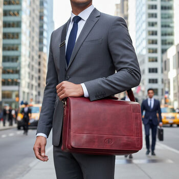 Large Genuine Leather Business Bag, Messenger Bag, Briefcase, 3 of 8