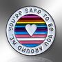 You're Safe To Be You Around Me Enamel Lapel Pin Badge, Safe Space Rainbow Lgbtiqia+ Ally Brooch, Gay Pride Awareness Gift, thumbnail 3 of 8