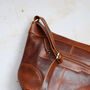 Leather Crossbody Shoulderbag, Tan, thumbnail 3 of 5