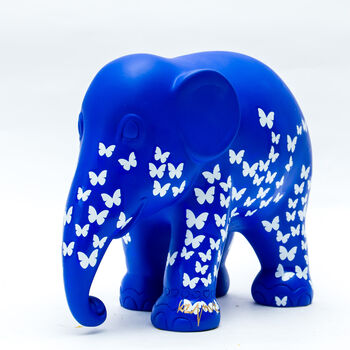 'Travel Light Butterfly Lover' Hand Decorated Elephant, 2 of 12